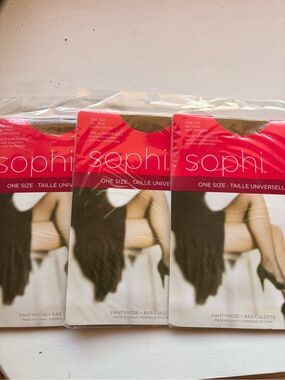 sophi One Size Sheer Pantyhose - Beige - 3 packs